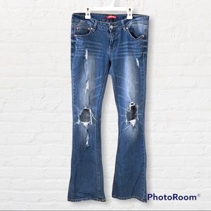 Unionbay Destroyed Flare Jeans